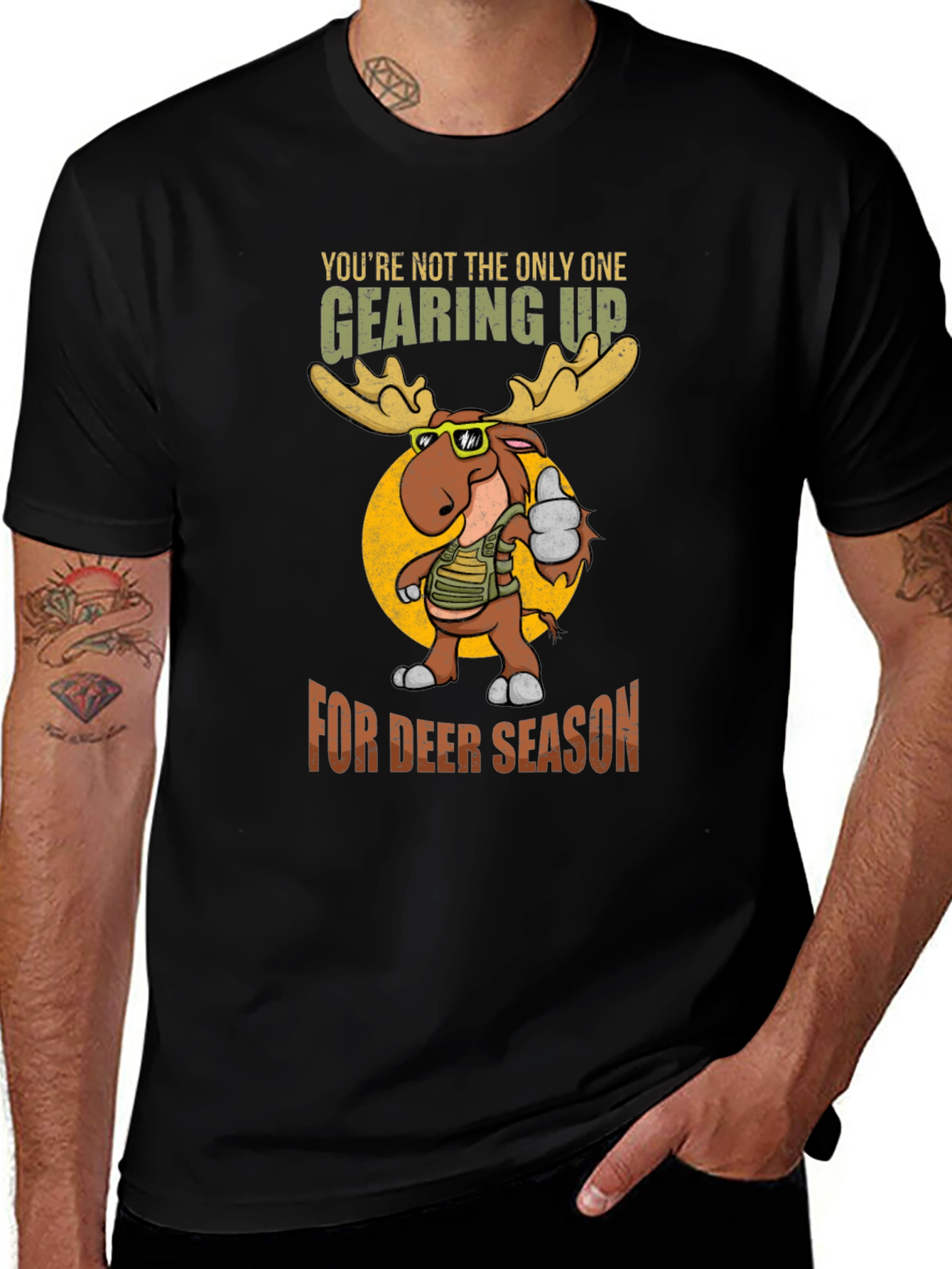 Variant 8 of Deer Season Moose T-Shirt - Hunting Apparel