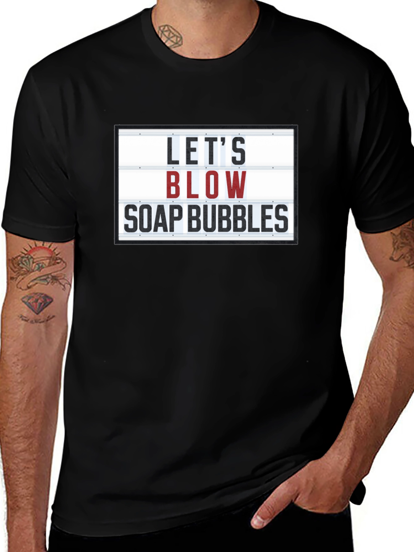 Variant 26 of Let's Blow Soap Bubbles Graphic T-Shirt - Novelty Tee