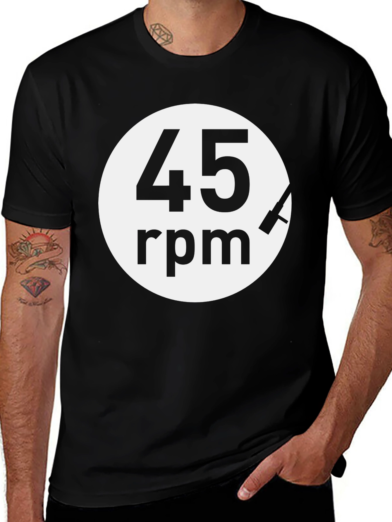 Retro 45 RPM Record Player T-Shirt - Music Lover Tee