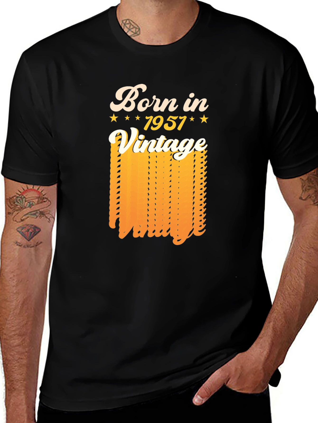 Variant 15 of Born in 1957 Vintage Graphic T-Shirt