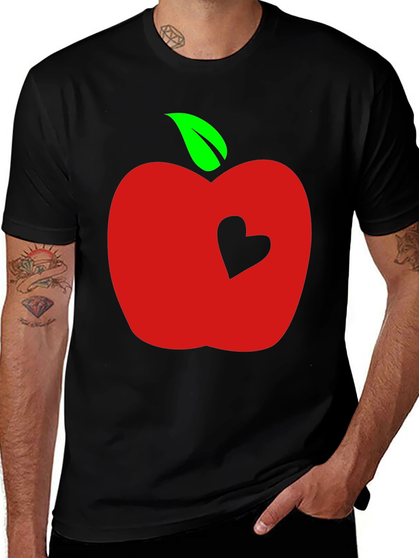 Apple Heart Graphic T-Shirt - Soft & Stylish