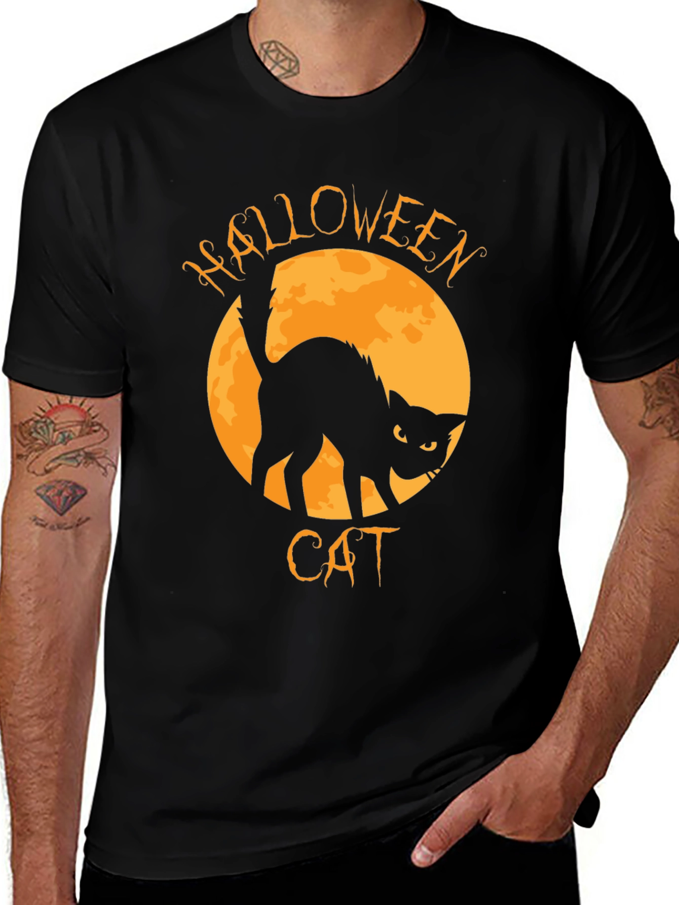 Variant 4 of Halloween Cat T-Shirt