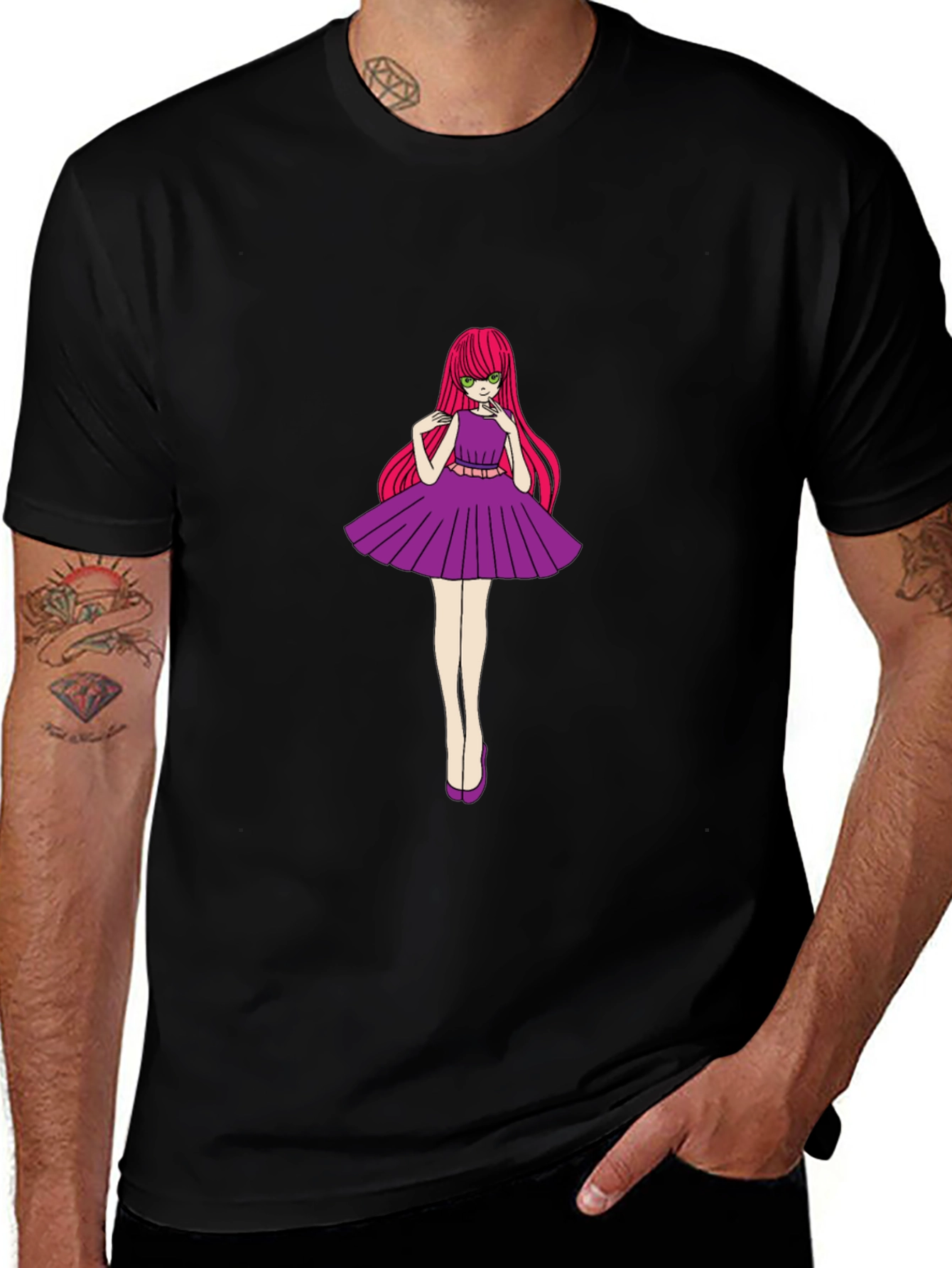 Variant 3 of Anime Girl Graphic Tee - Casual Style