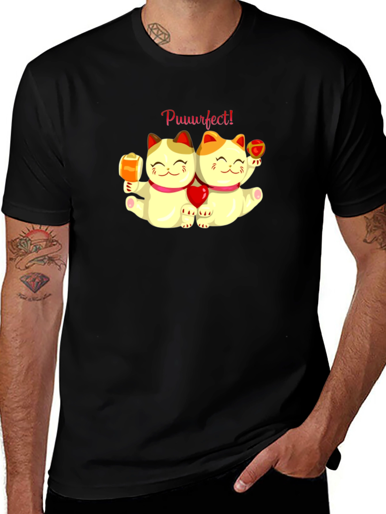 Variant 19 of Lucky Cat 'Puuuurfect' T-Shirt