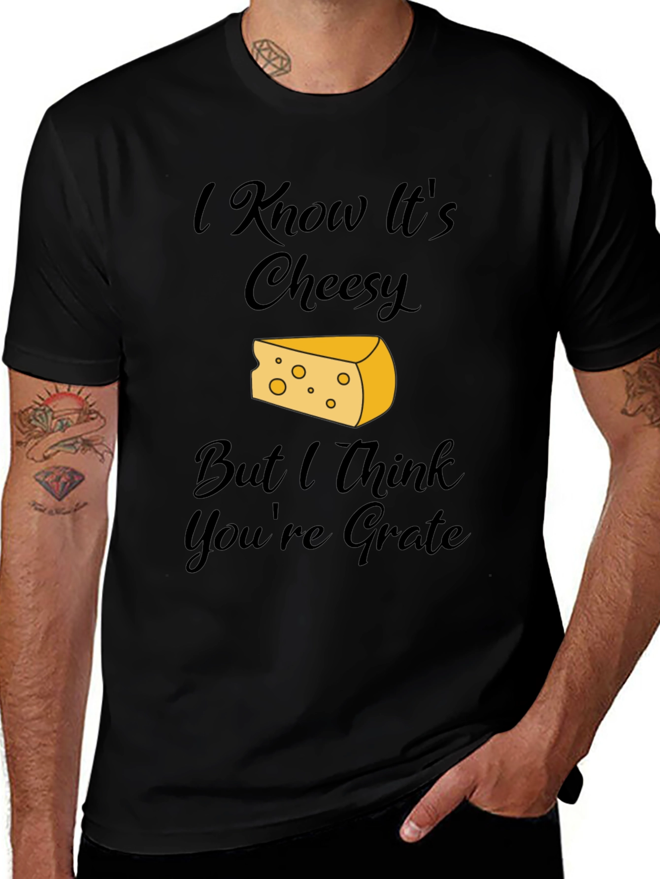 Variant 13 of Funny Cheese Pun T-Shirt - I Know It's Cheesy