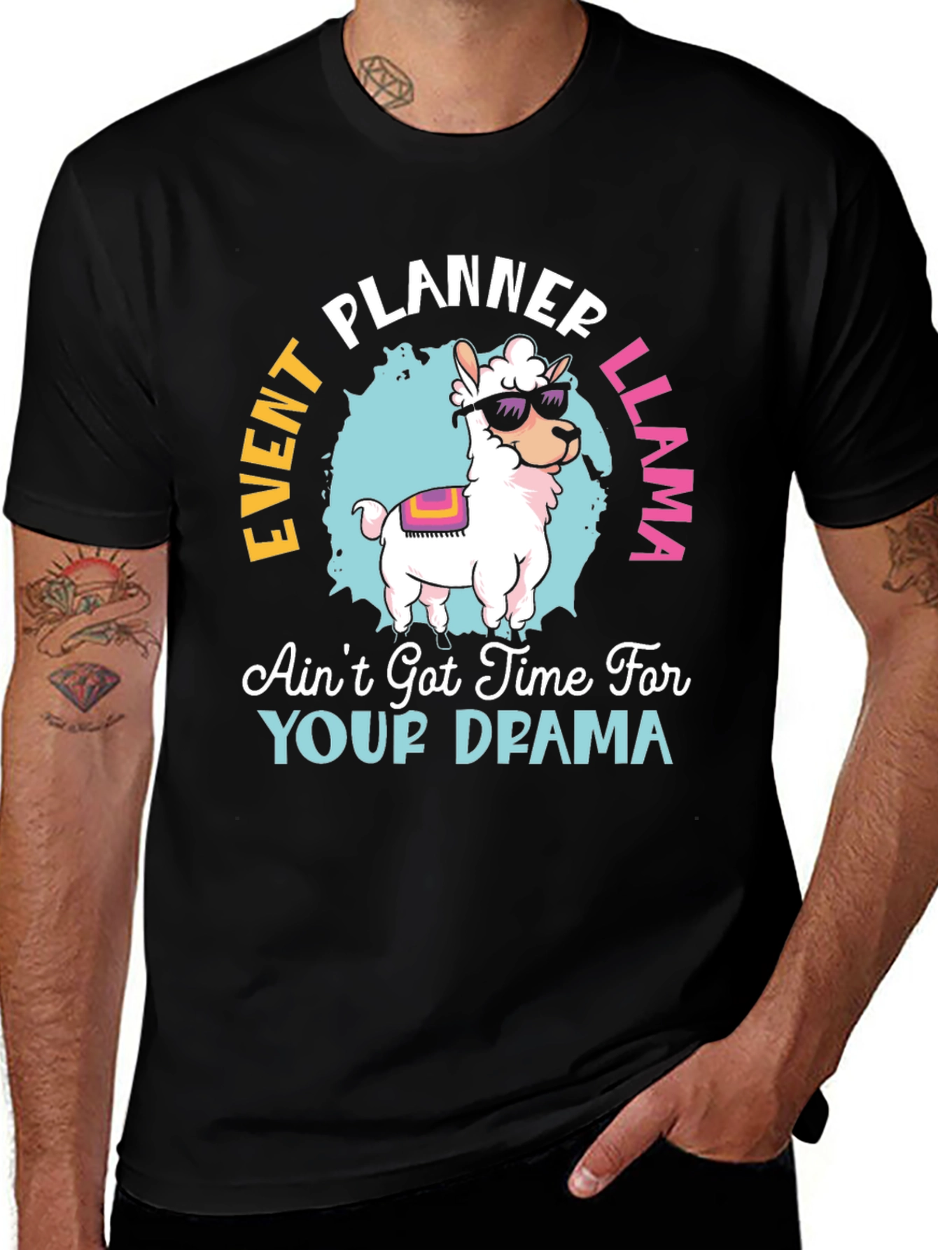 Variant 2 of Event Planner Llama T-Shirt Funny Graphic Tee