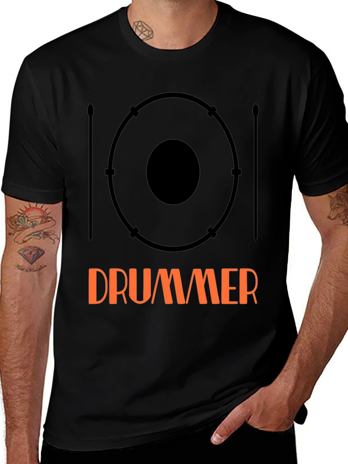 Variant 18 of Drummer Graphic T-Shirt - Musician Tee