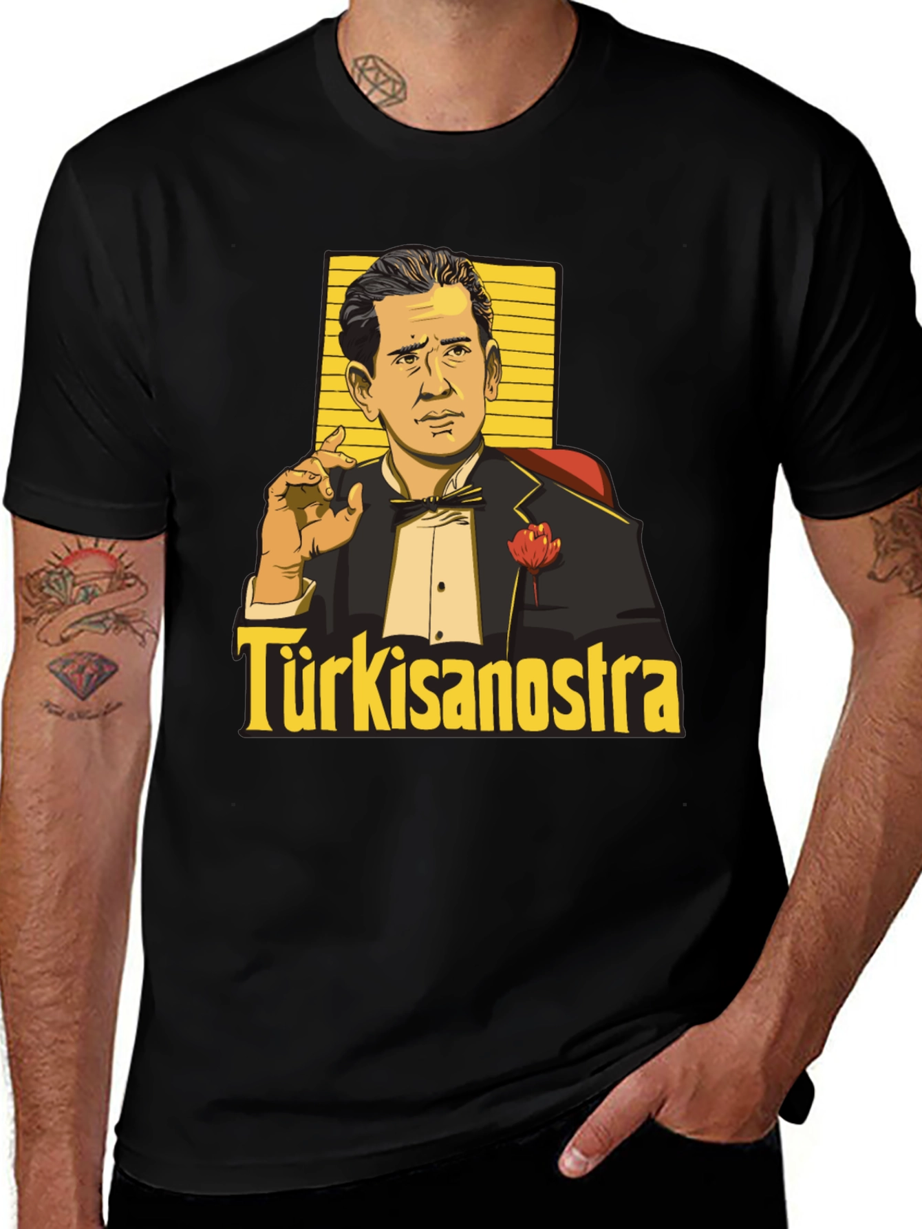 Turkisanostra Graphic T-Shirt - Mafia Boss Style!