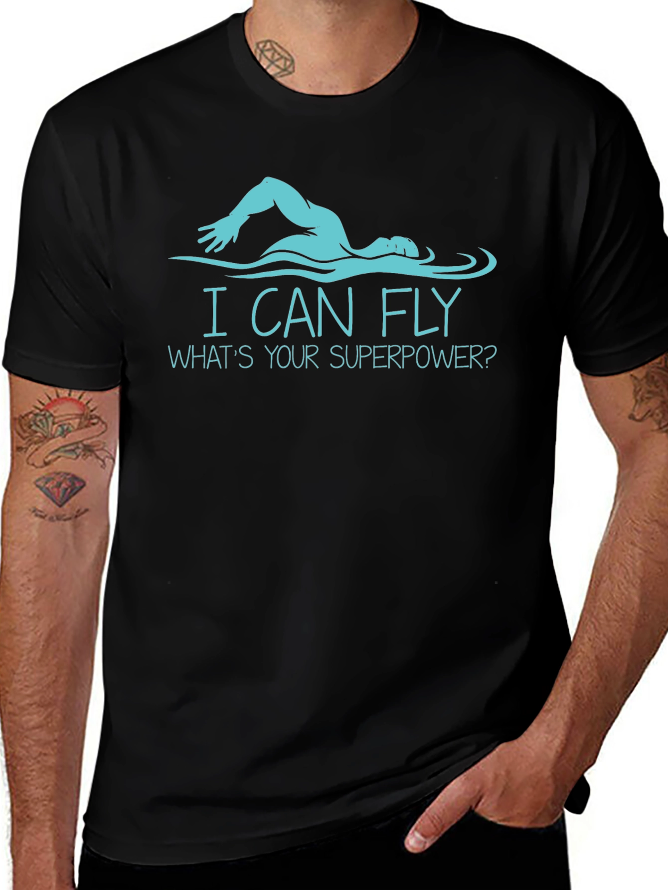 I Can Fly T-Shirt - Swimmer Superpower Tee