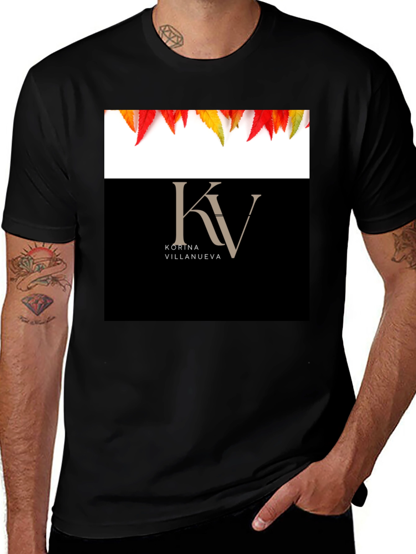 Variant 8 of KV Kortna Villanueva Graphic Black T-Shirt