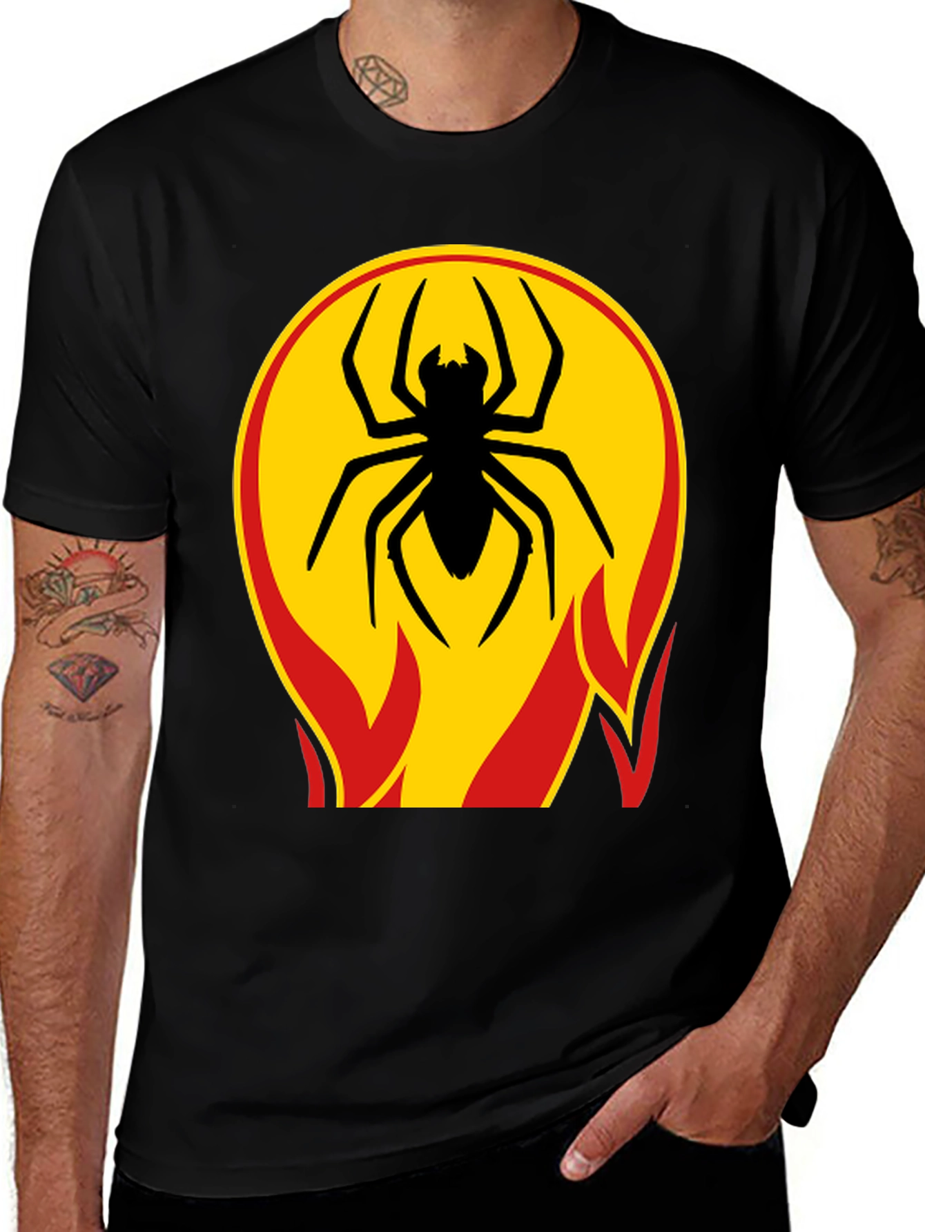 Variant 24 of Spider on Fire T-Shirt - Bold Graphic Tee