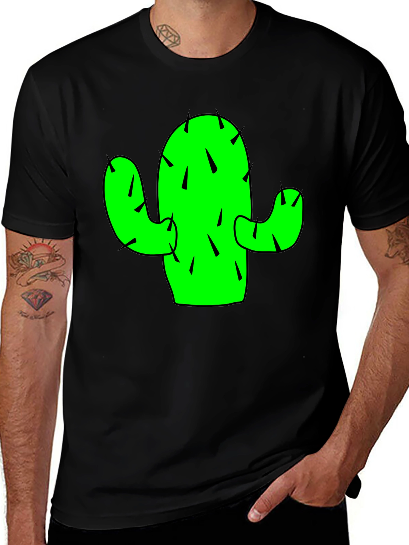 Variant 22 of Cactus Graphic Tee - Trendy Casual Style