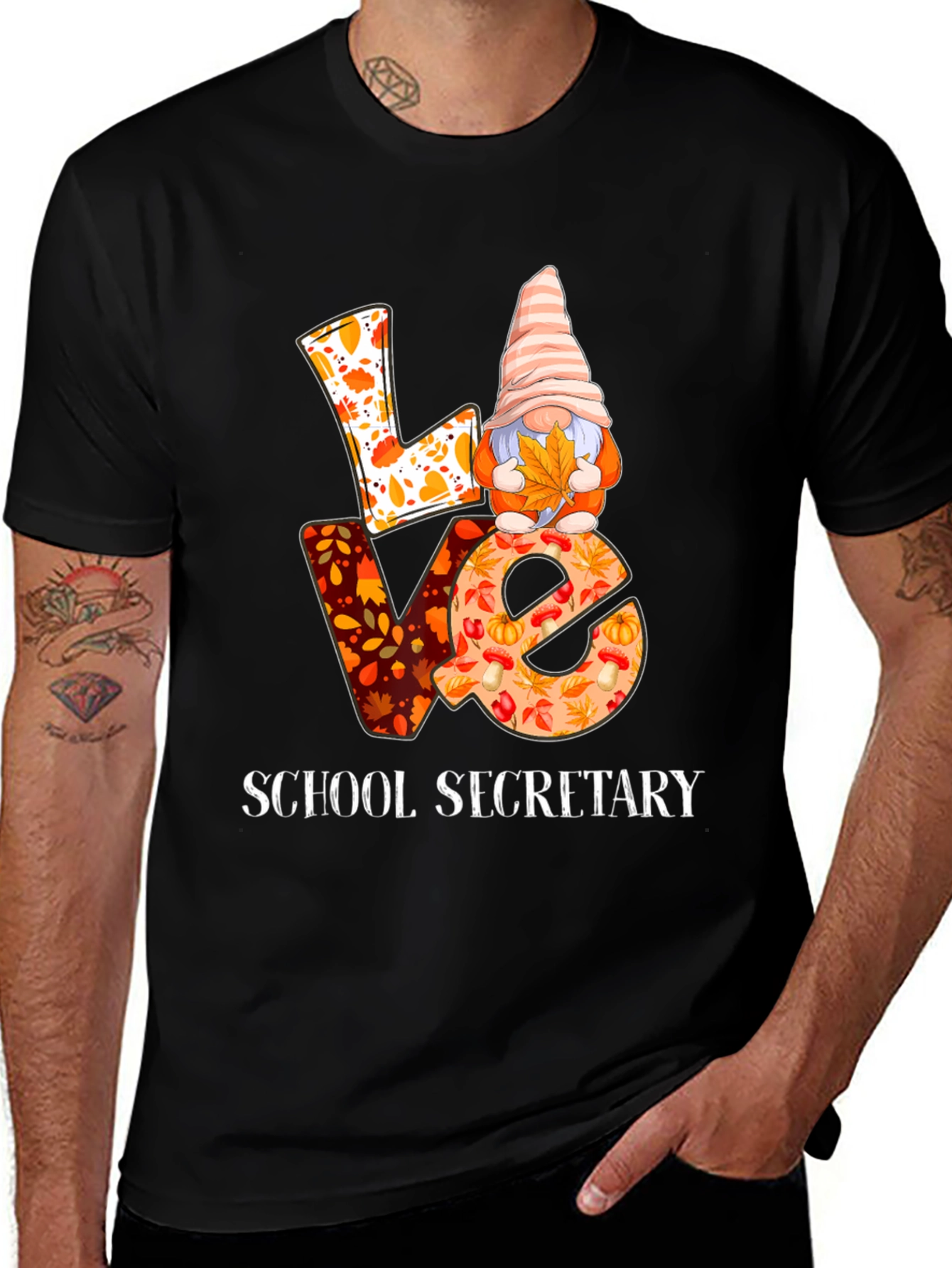 Variant 23 of School Secretary Fall Gnome T-Shirt