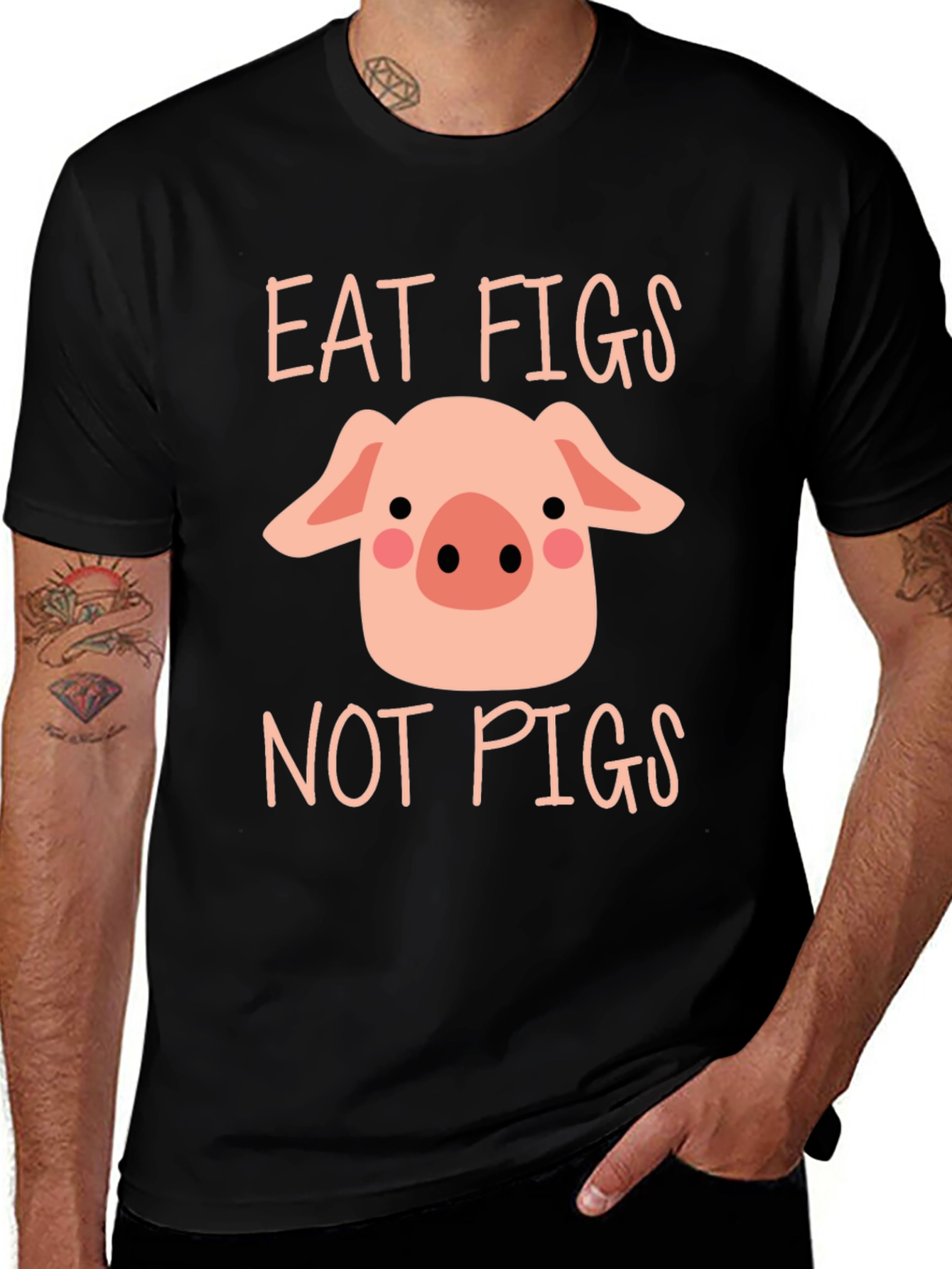 Eat Figs Not Pigs T-Shirt - Vegan Friendly