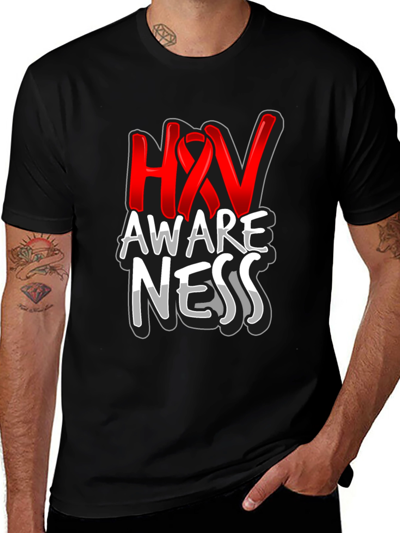 HIV Awareness Graphic T-Shirt