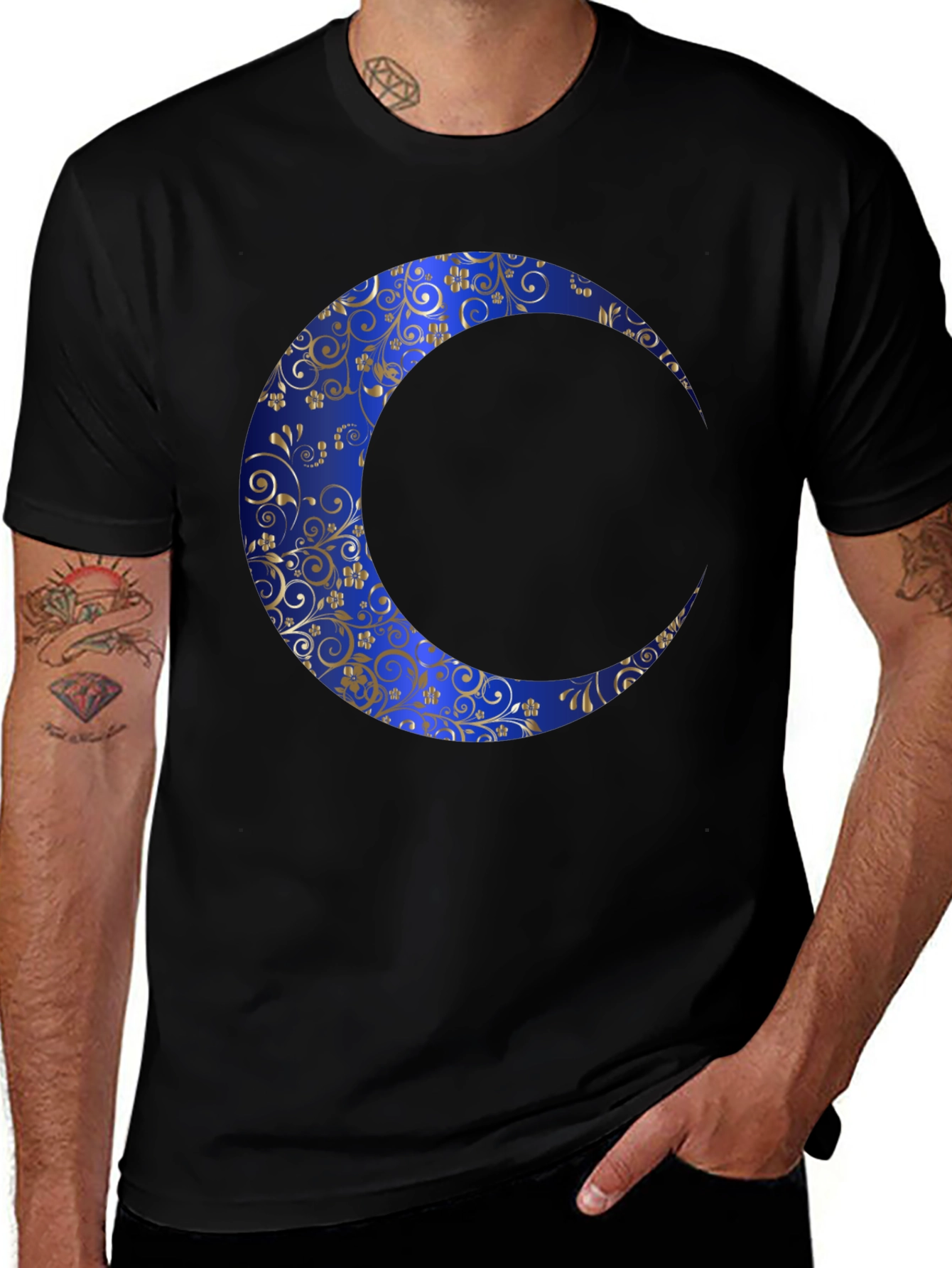 Variant 21 of Crescent Moon Graphic Tee - Unique Design