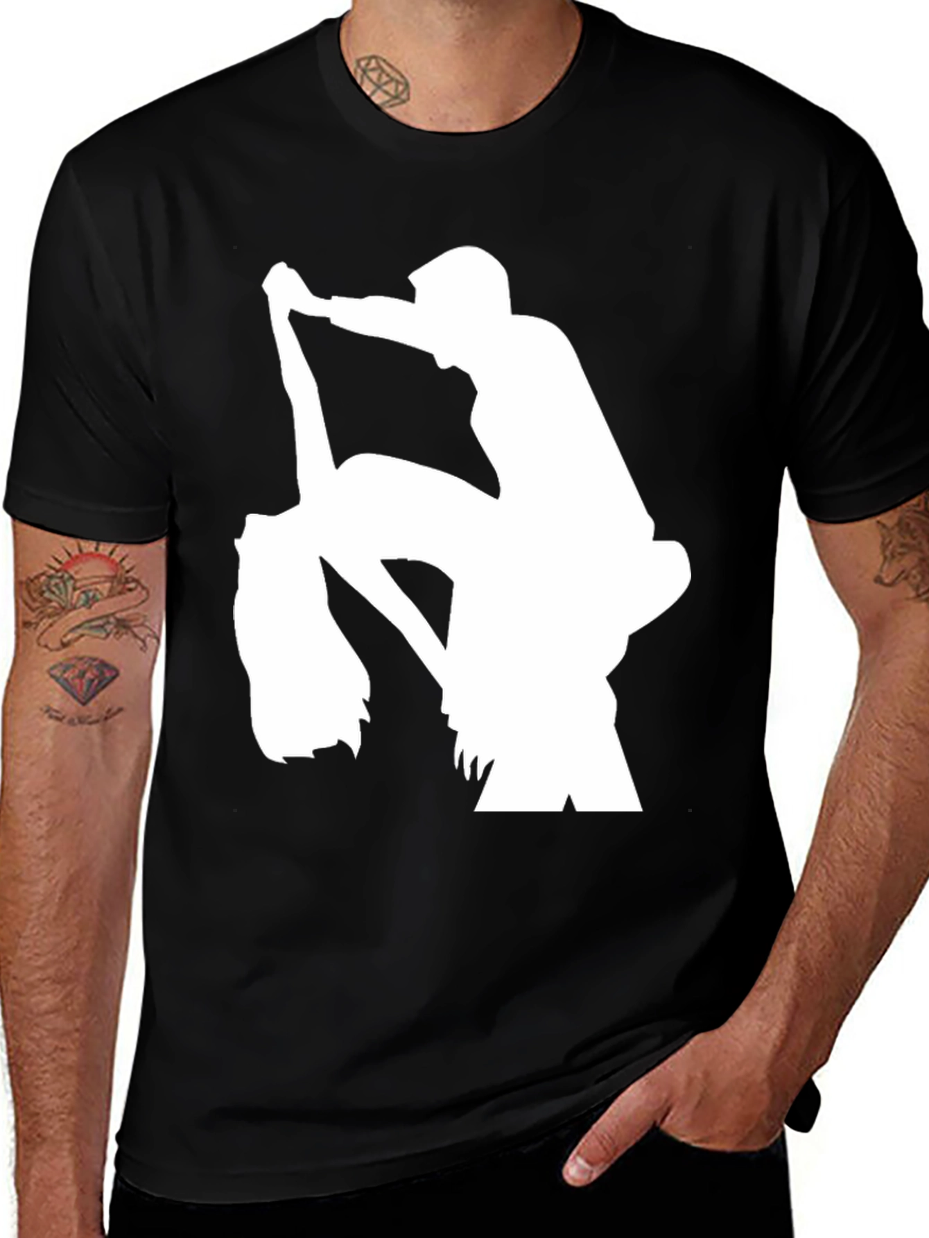 Variant 5 of Silhouette Black T-Shirt - Graphic Tee