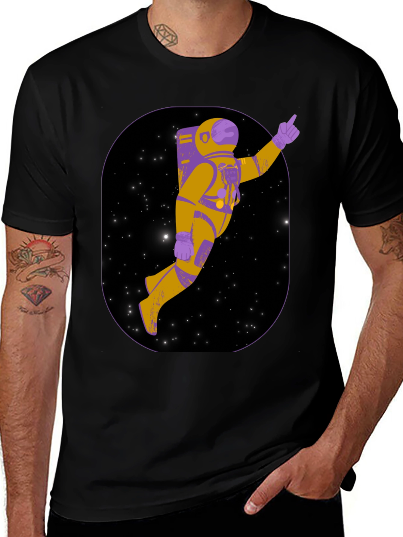 Variant 10 of Astronaut in Space Graphic T-Shirt - Cool Design
