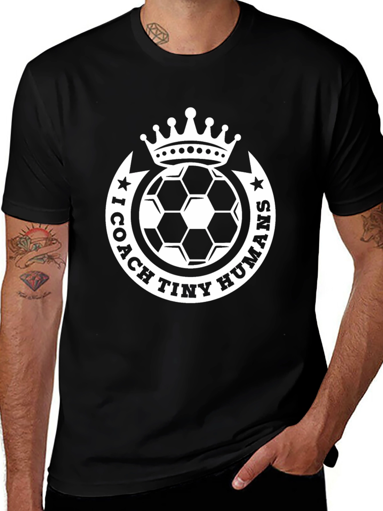 Variant 19 of I Coach Tiny Humans T-Shirt - Soccer Coach Tee