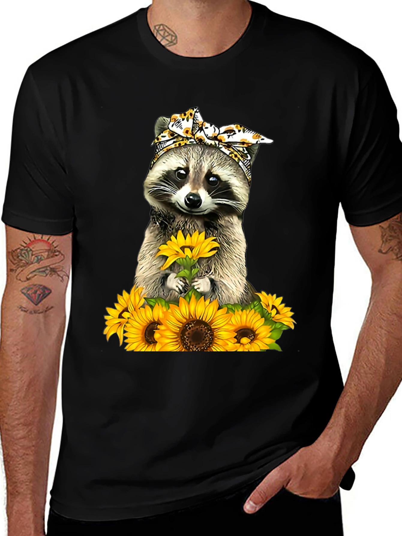 Variant 25 of Raccoon Sunflower T-Shirt