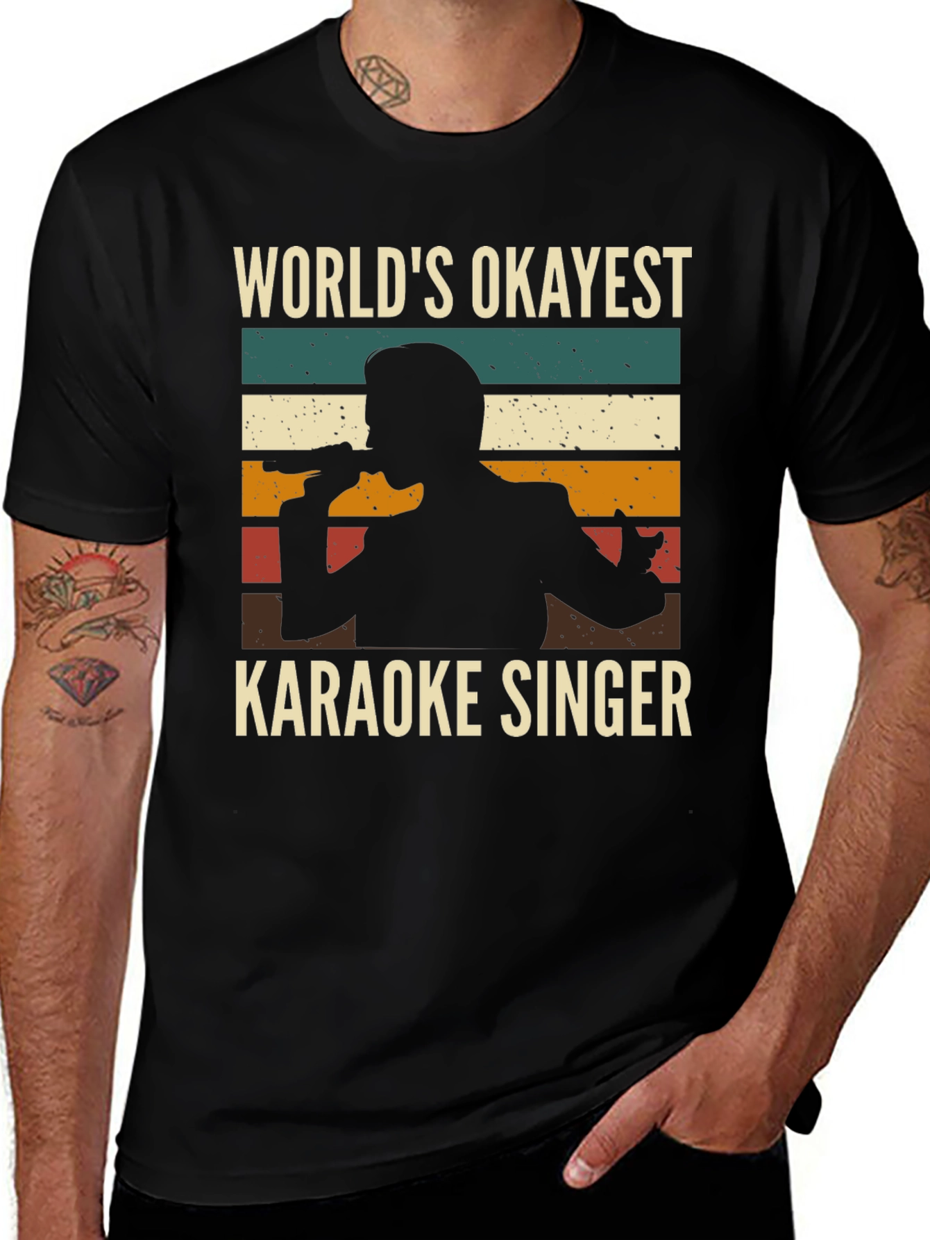 Variant 26 of World's Okayest Karaoke Singer T-Shirt