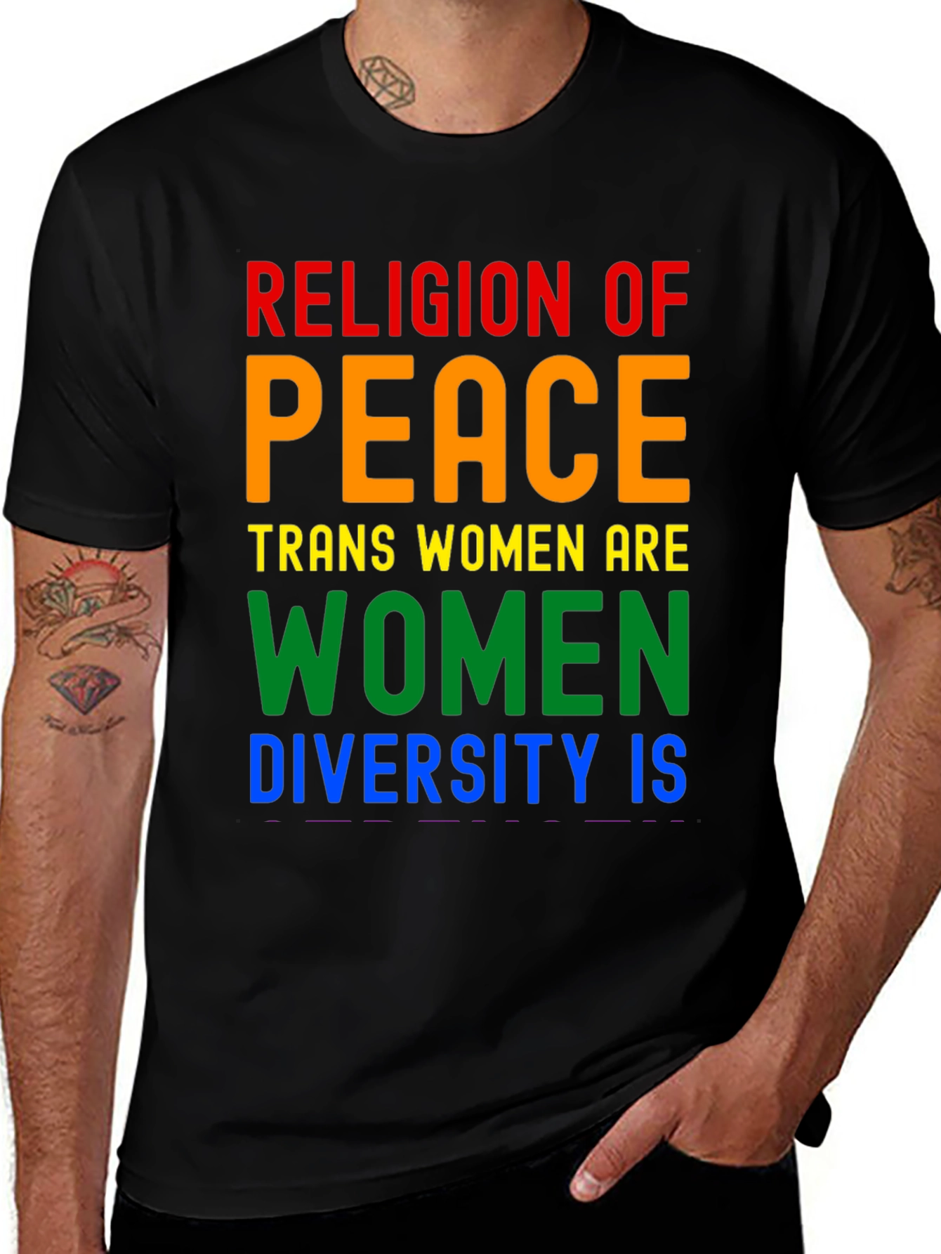Black Religion of Peace Trans Women Are Women T-Shirt main image