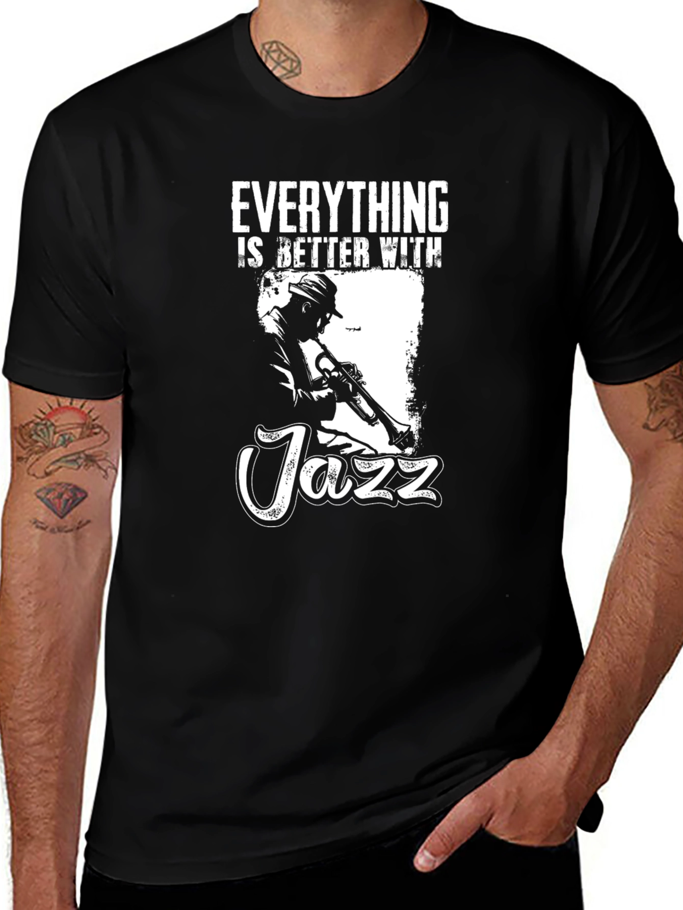 Variant 28 of Jazz Musician T-Shirt - Everything is Better With Jazz Tee