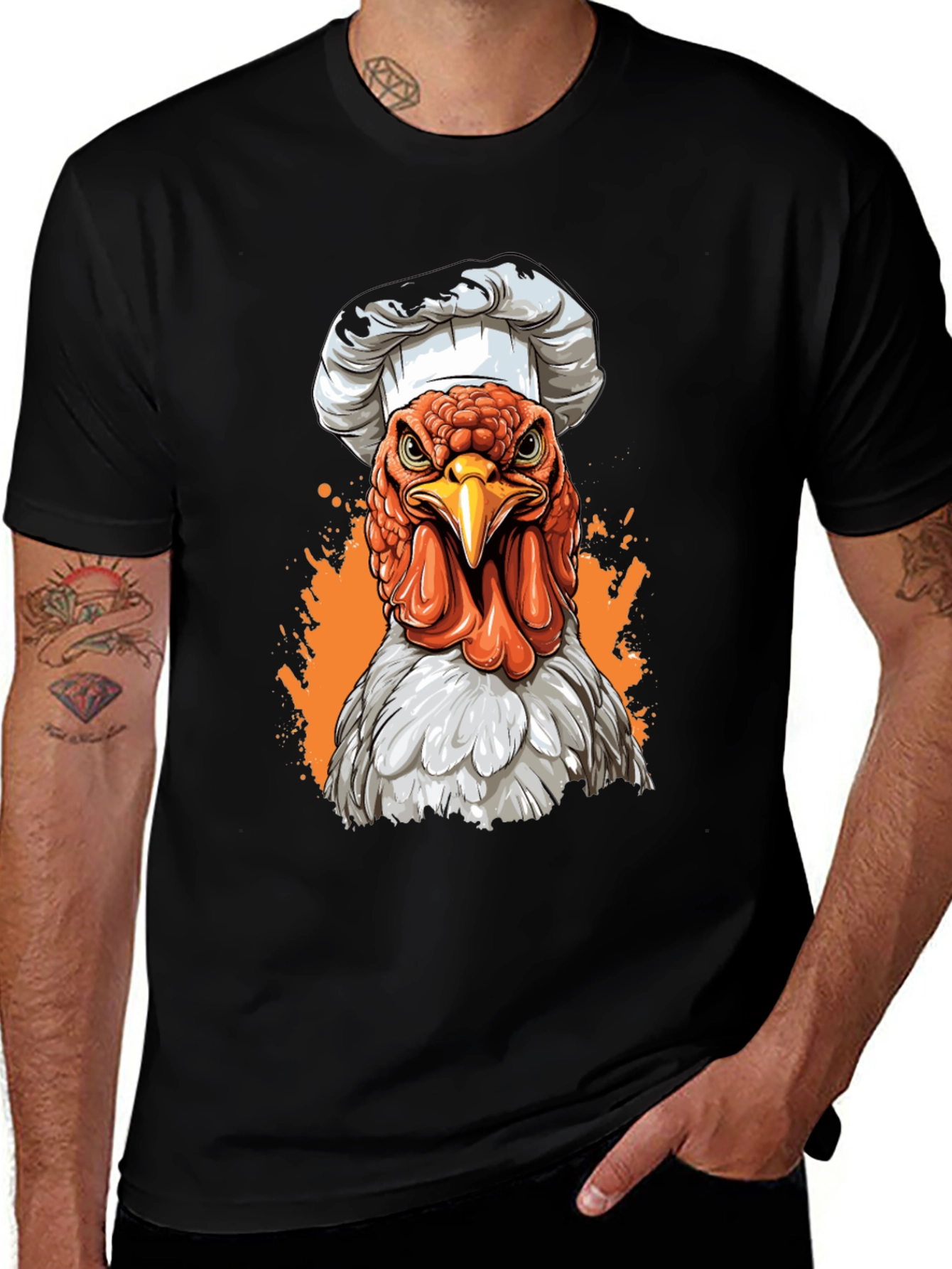 Variant 11 of Chef Turkey Graphic Tee - Thanksgiving Humor