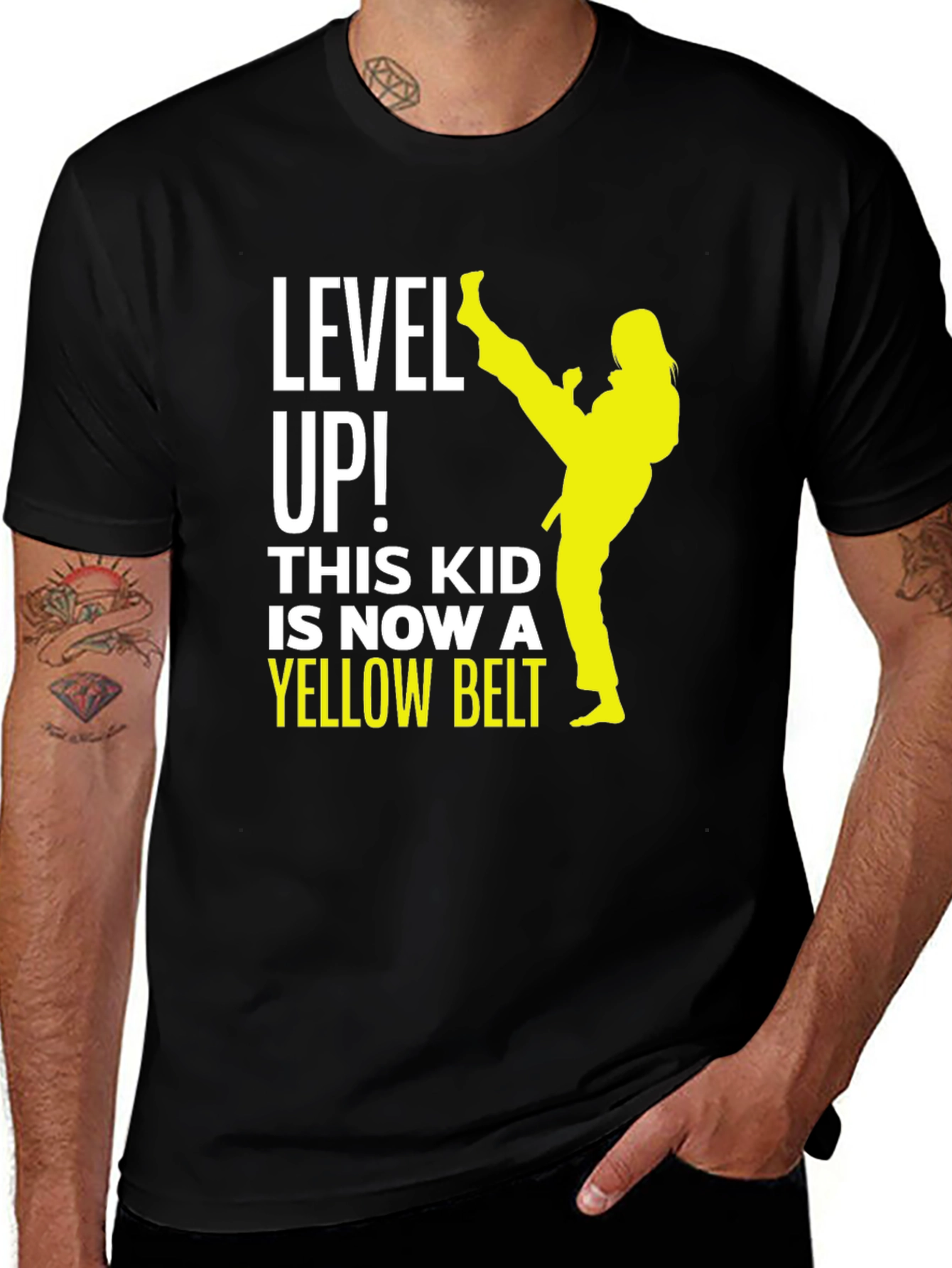 Level Up Yellow Belt Karate Kid T-Shirt