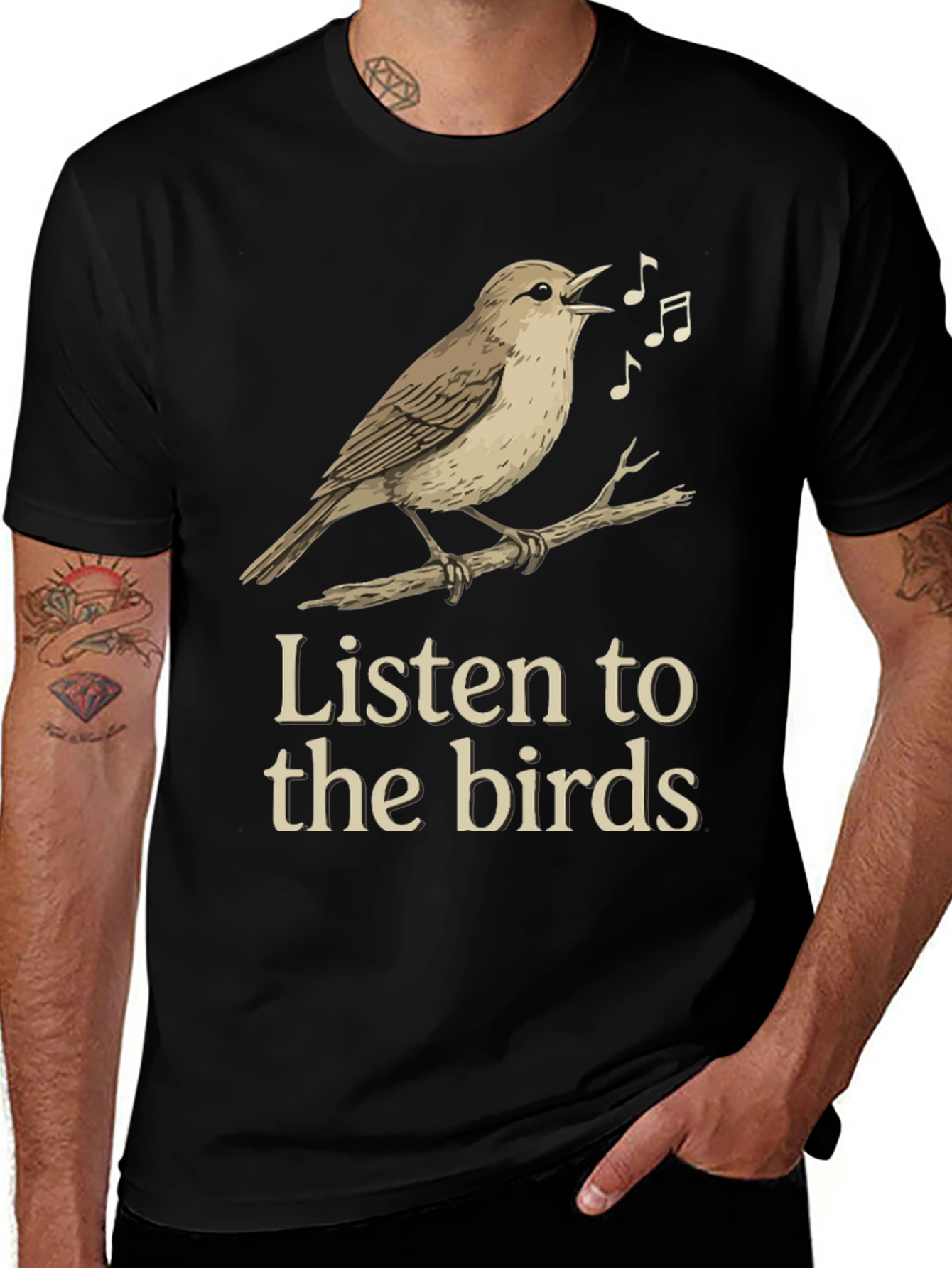 Variant 13 of Listen to the Birds Graphic Tee - Nature Lover T-Shirt