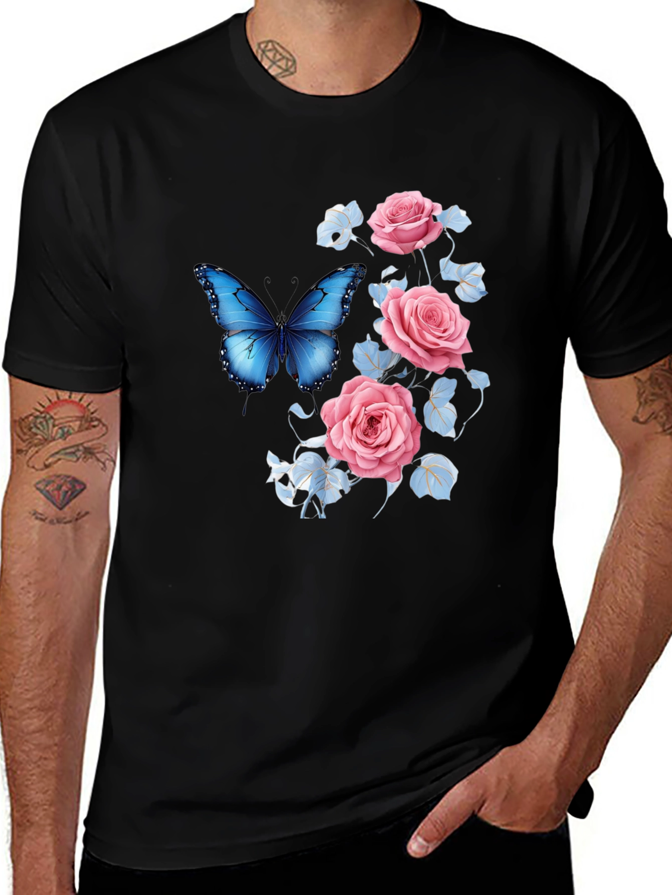 Variant 22 of Butterfly & Rose Graphic Tee