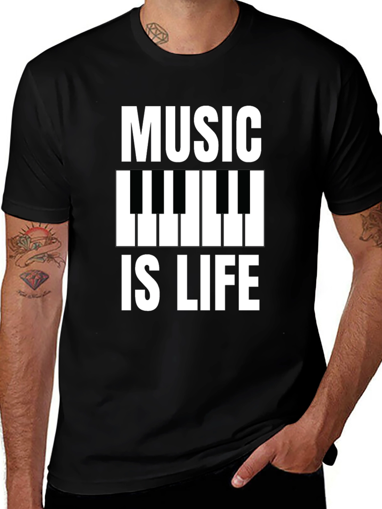 Black Music is Life Graphic T-Shirt - Black main image