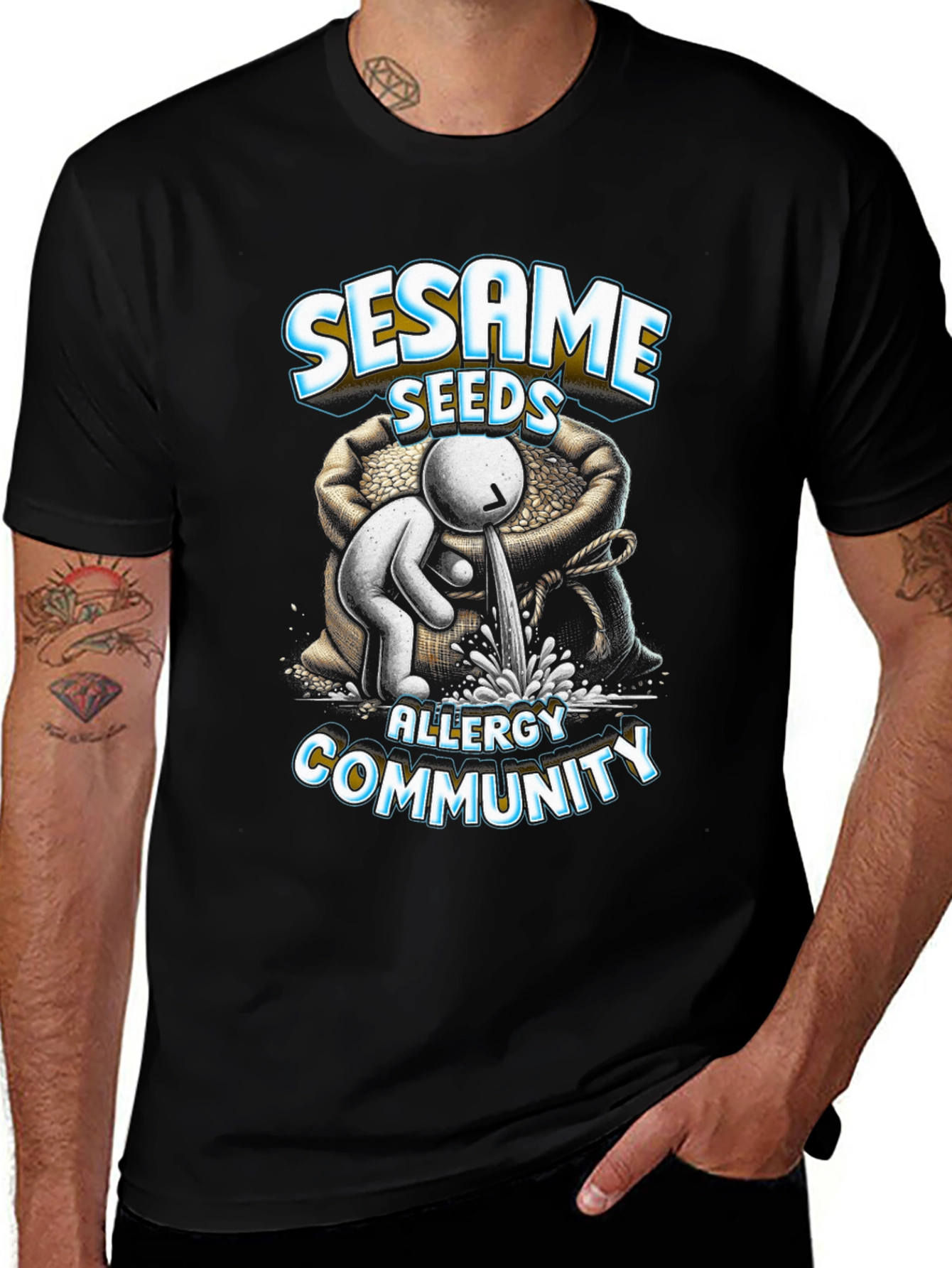 Variant 14 of Sesame Seeds Allergy Awareness T-Shirt