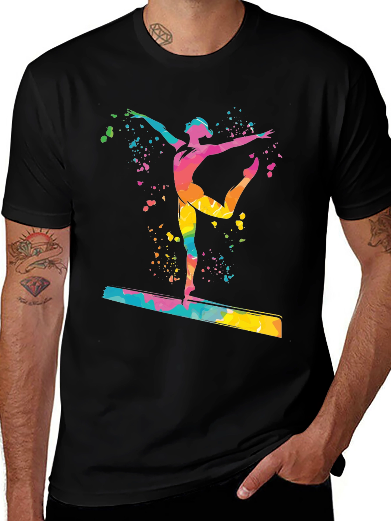 Variant 7 of Colorful Gymnastics Graphic T-Shirt