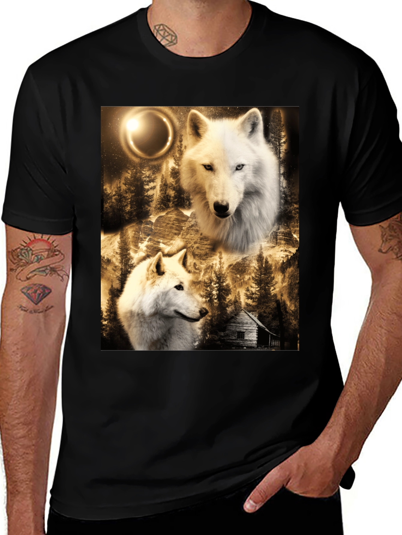 Variant 5 of Wolf Graphic Print T-Shirt