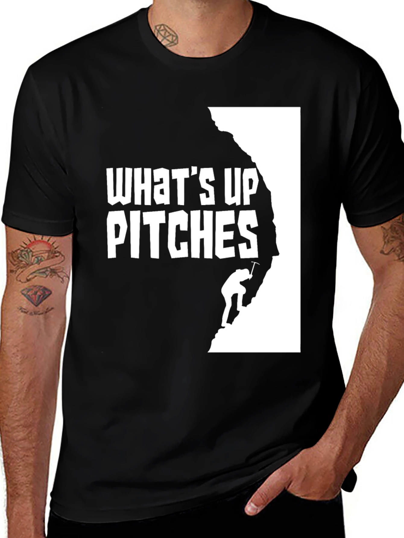 Variant 17 of What's Up Pitches Climber Graphic T-Shirt