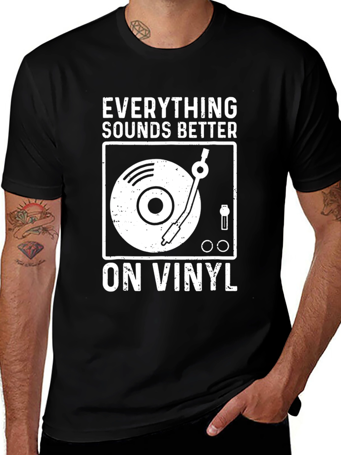 Variant 13 of Everything Sounds Better on Vinyl Black T-Shirt