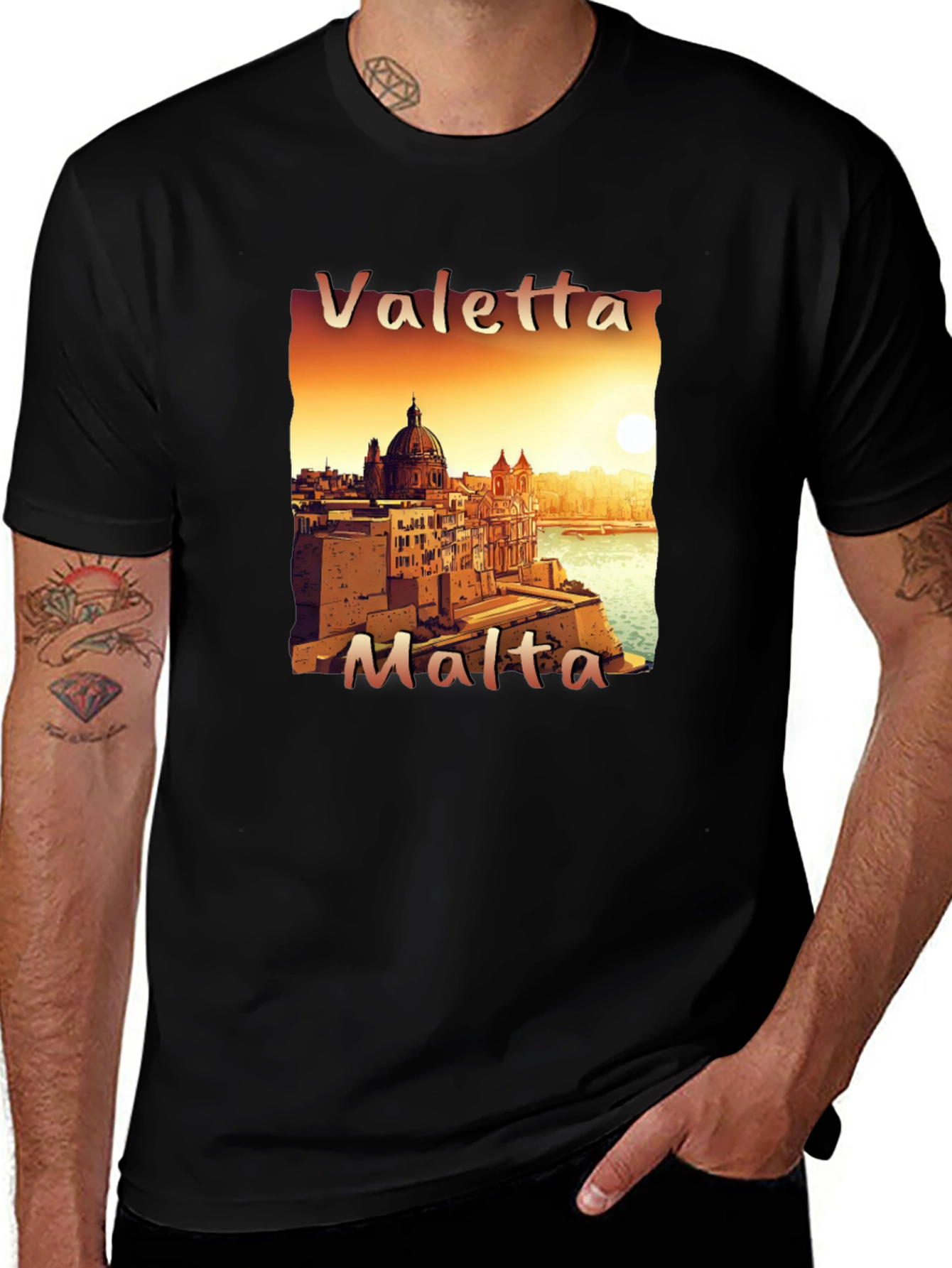 Valletta Malta Tee - Cityscape T-Shirt