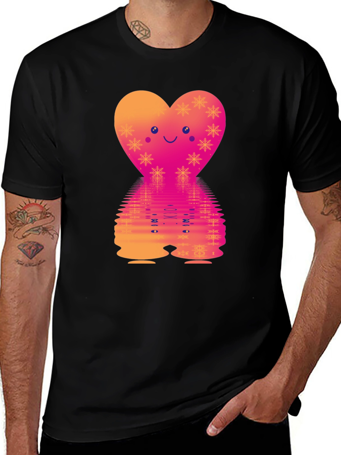 Heart Reflection Graphic Tee - Valentine's Day Style