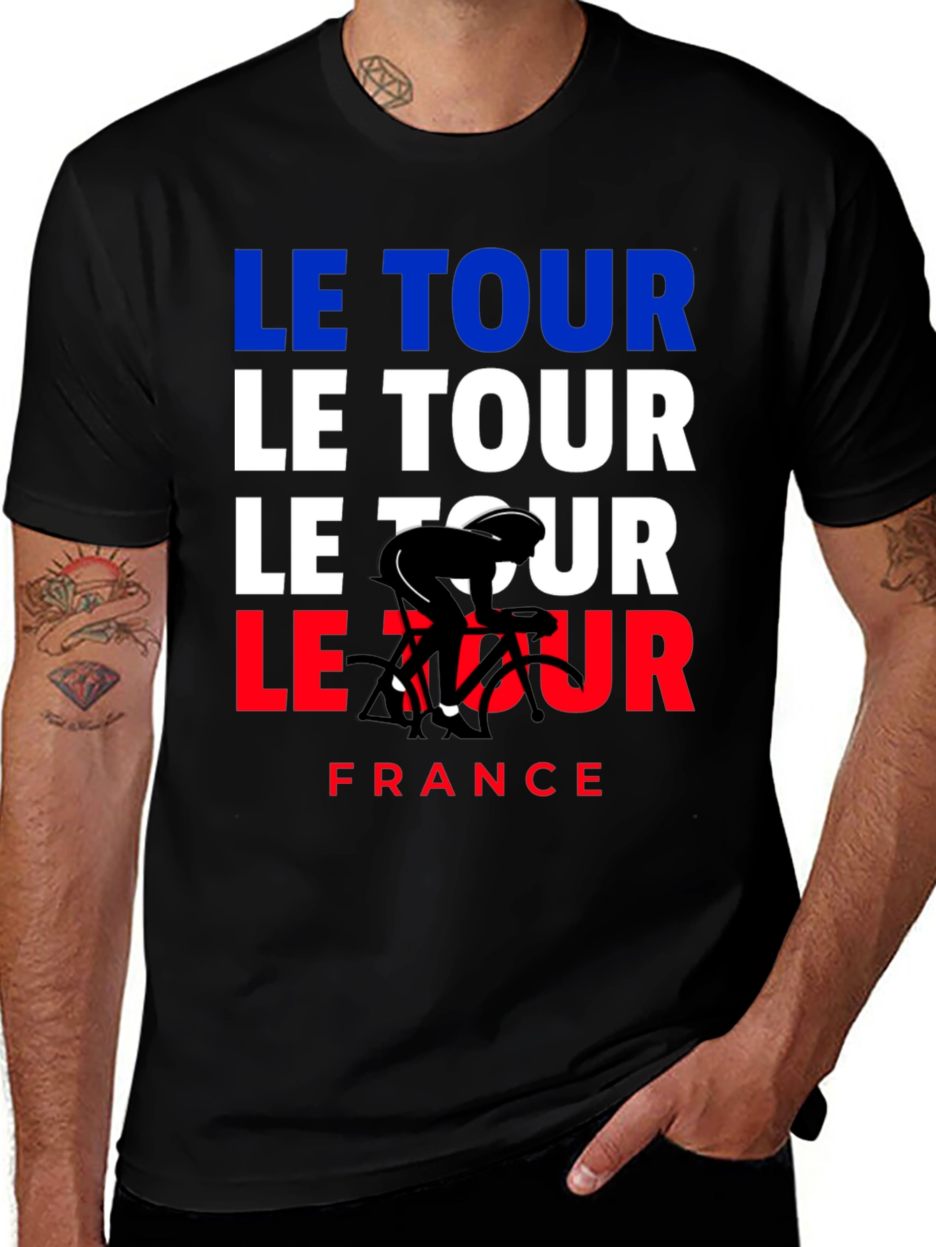 Le Tour France Cycling Graphic Tee