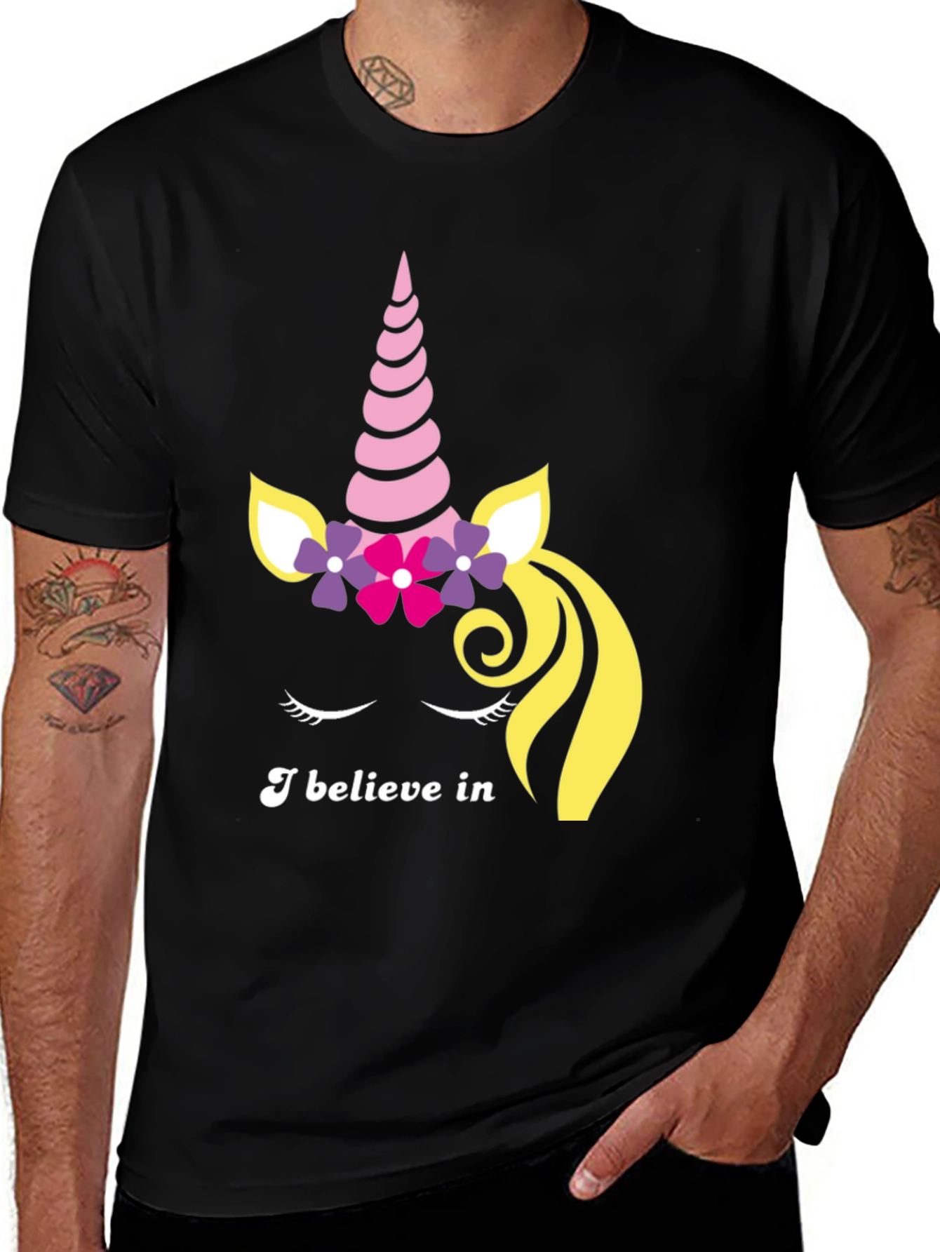 Variant 23 of Unicorn Believer Graphic Tee