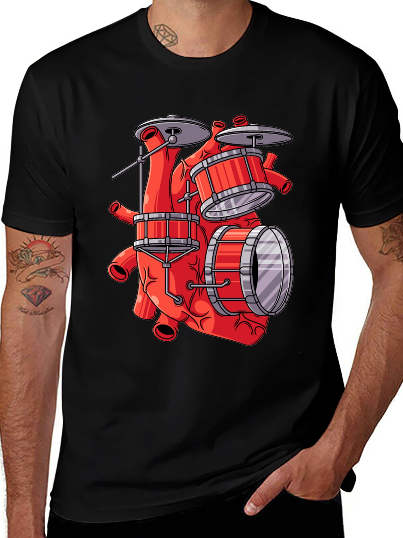 Variant 19 of Anatomical Heart Drum Set T-Shirt