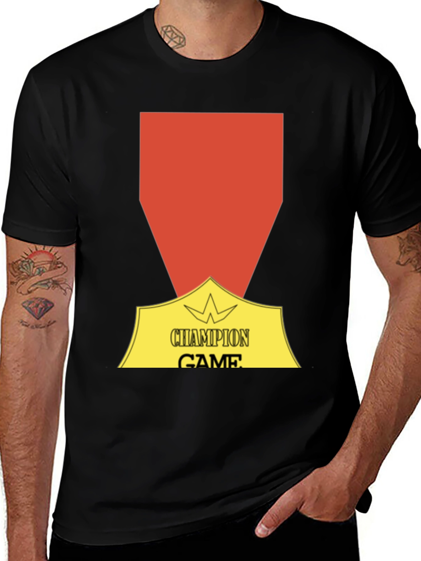 Variant 11 of Champion Game Trophy Graphic T-Shirt - Black
