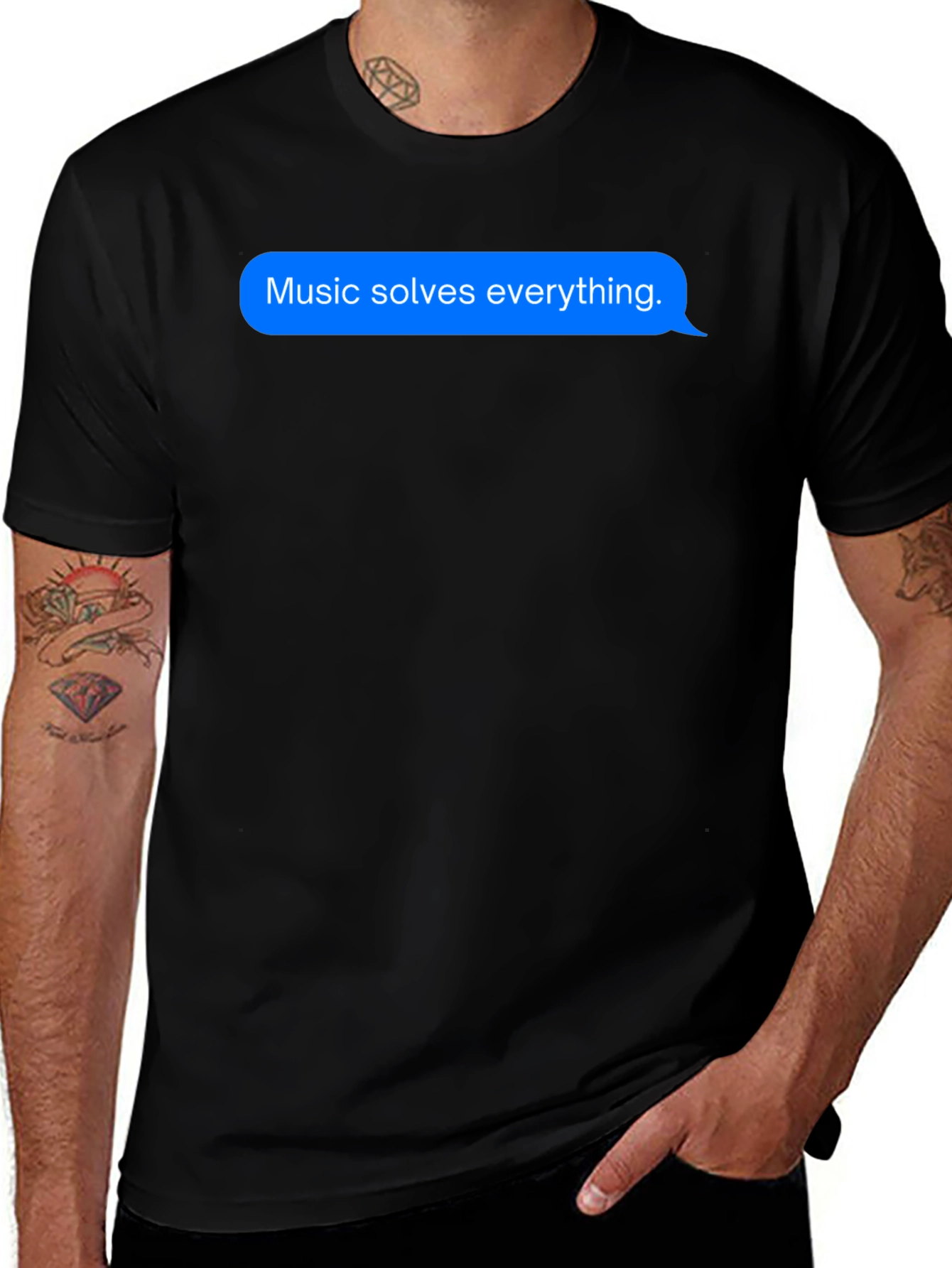 Variant 11 of Music Solves Everything Black T-Shirt