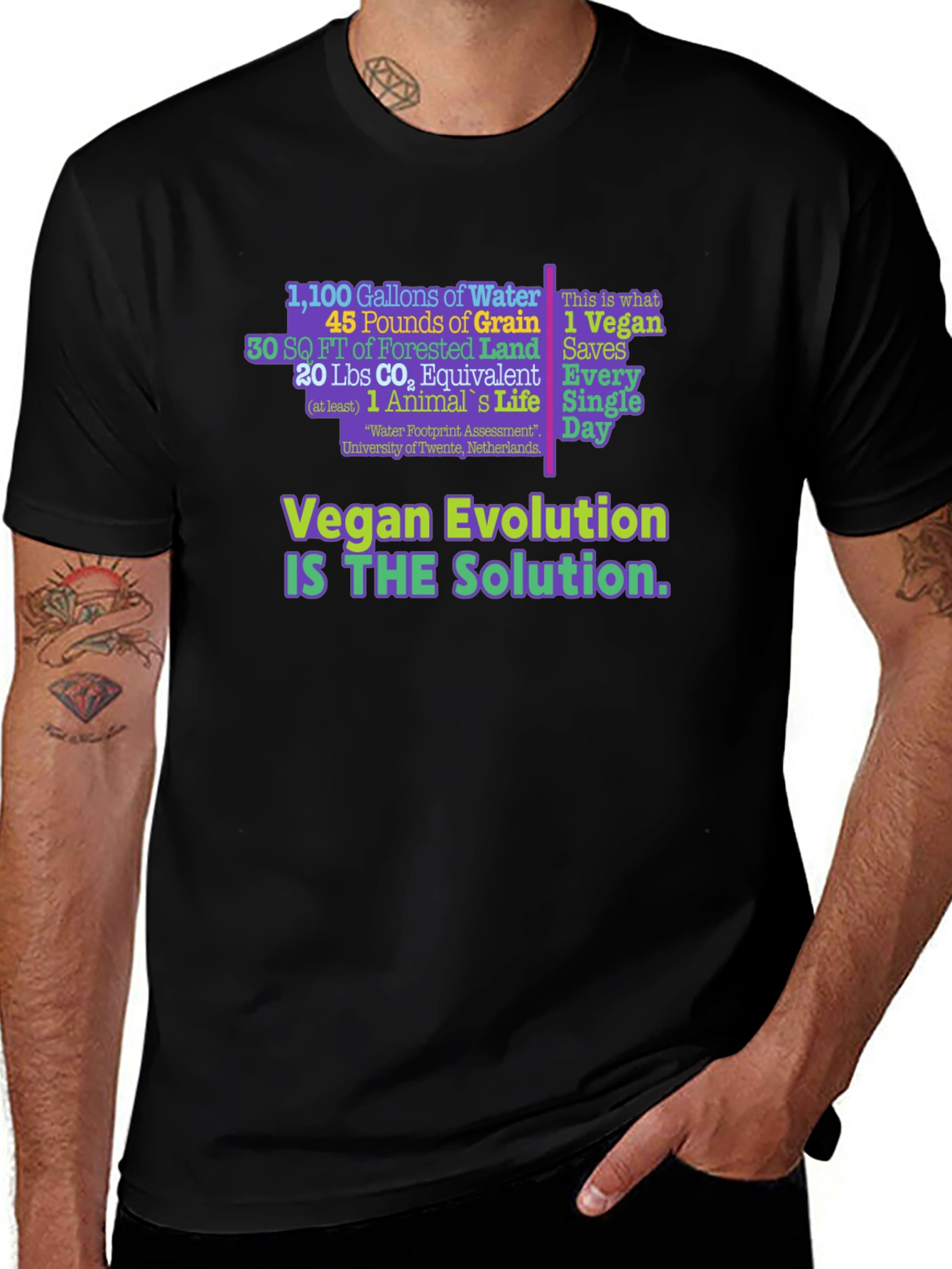 Vegan Evolution Graphic T-Shirt