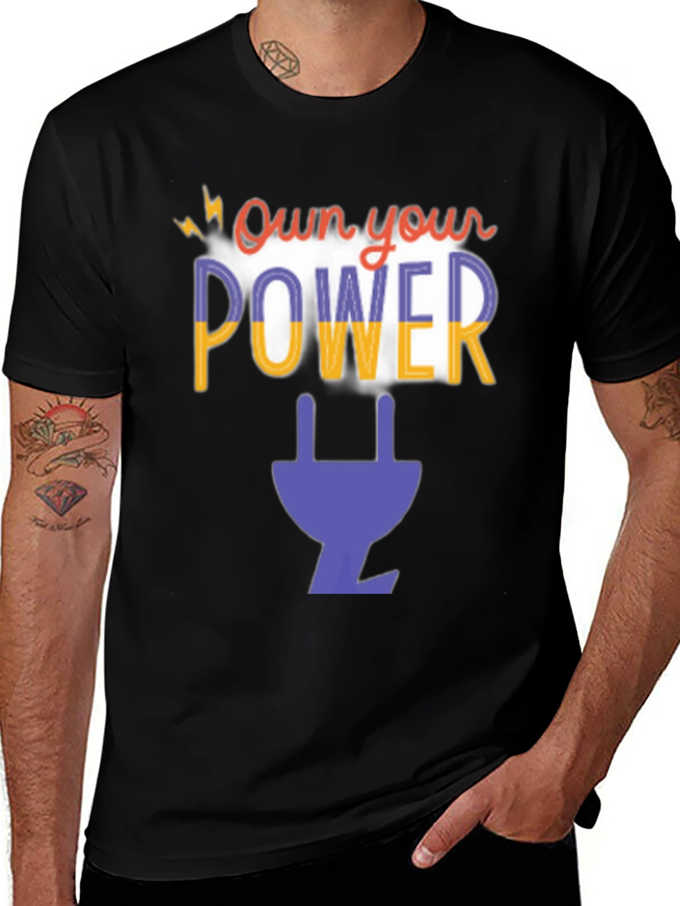 Variant 6 of Own Your Power T-Shirt - Graphic Plug Tee