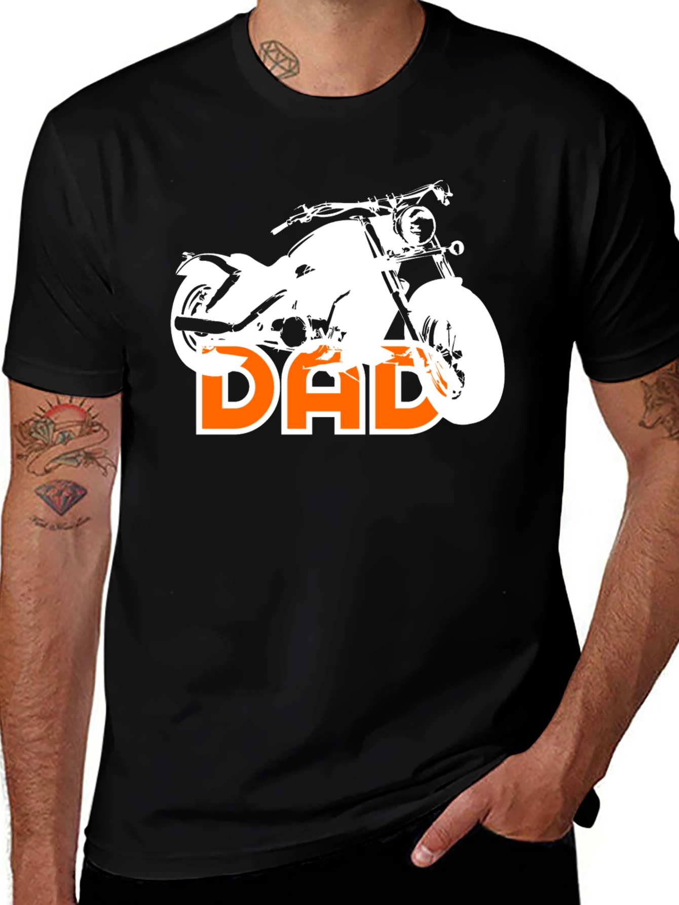 Motorcycle Dad T-Shirt - Cool Biker Design
