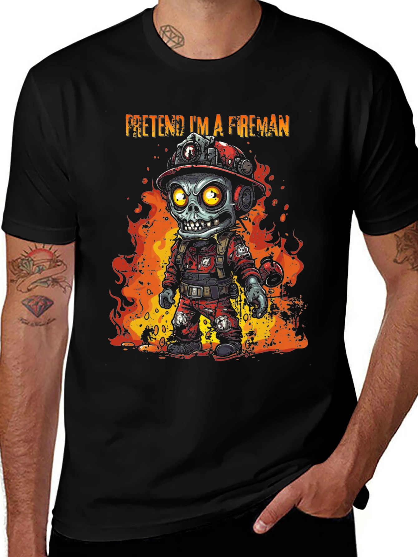 Variant 15 of Pretend I'm A Fireman Zombie T-Shirt