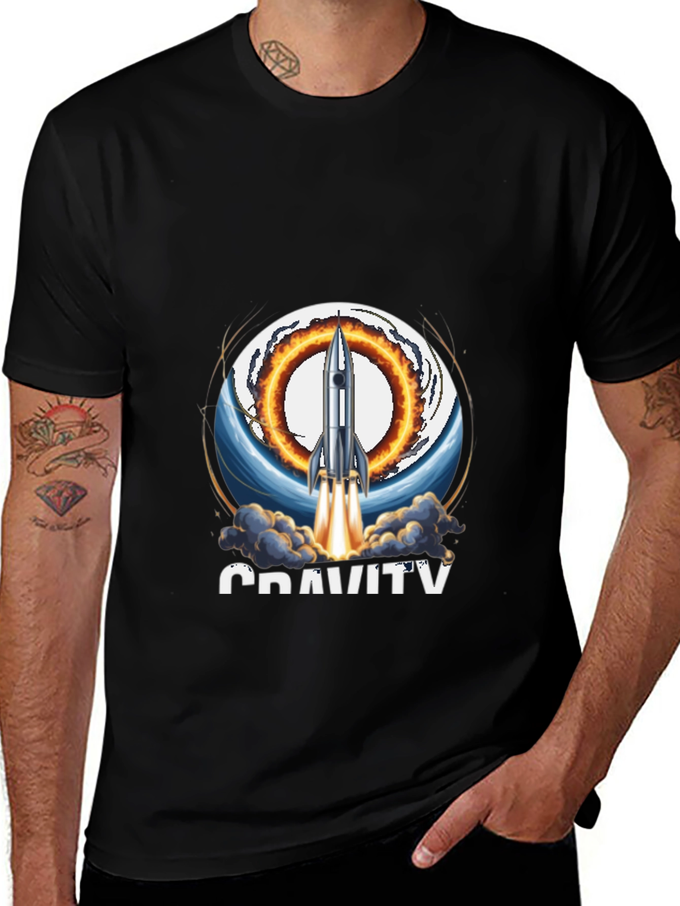 Variant 16 of Gravity Rocket Launch T-Shirt