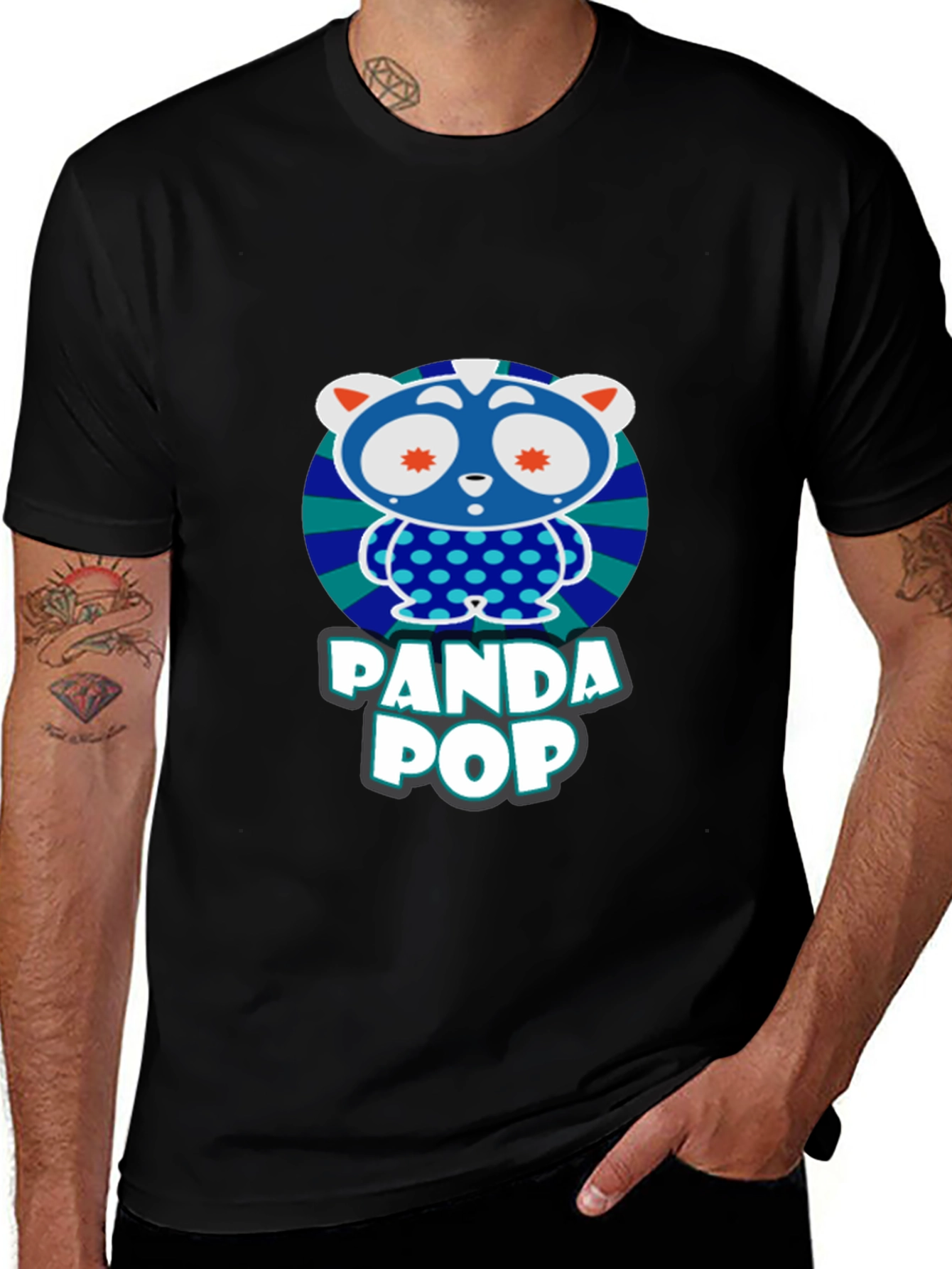 Variant 27 of Panda Pop Graphic T-Shirt - Fun Design